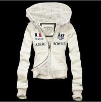 dames abercrombie fitch fleece hooded outwear zip france flag wit Fashion Prijs kmzzr206